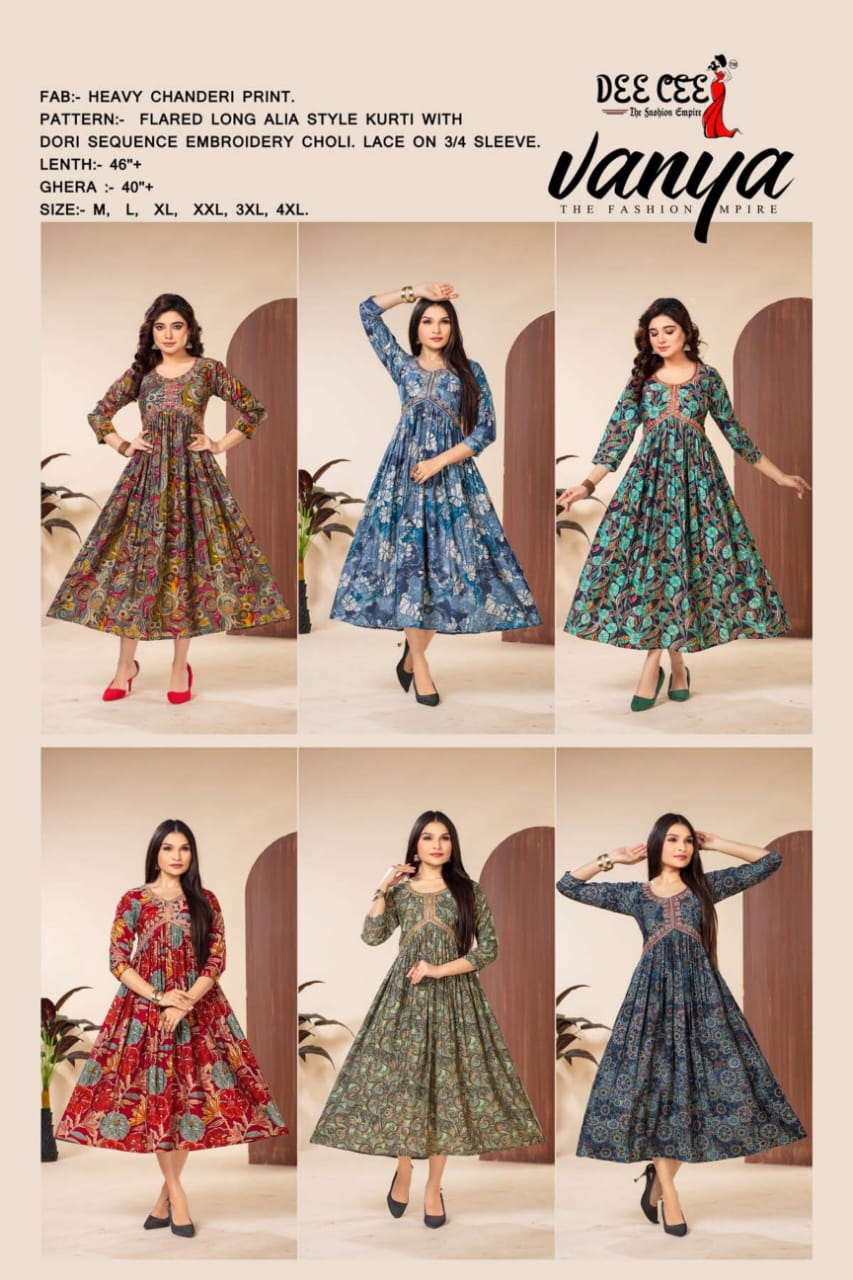 Vanya By Dee Cee Printed Kurtis Wholesale Market In Surat with Price